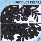 2pcs 3d Flower Lace Appliques Rhinestone Beaded Embroidered Sew On iron On Patch