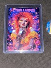 Cyndi Lauper 1980 s Pop Custom Holofoil Refractor Card   Pinback Button Lot