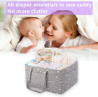 Baby Diaper Caddy Organizer Storage Basket For Girl Boy Shower Gifts Portable La