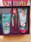 Bath And Body Works Full Gift Set Hello Beautiful 3 Pc In Glow Glitter Gift Box