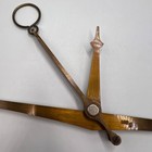 Antique Small Pocket Manual Scales   brass Hook  Celluloid Cups  Marked  European
