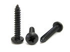 100 Pcs -  10 X 1  Black Zinc Phillips Pan Head Wood Thread Sheet Metal Screw