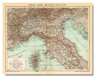 Italy 1904 North   South Kingdom Of Italy Regno D italia  Italy Original Map