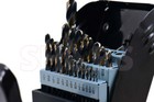 22 Pcs Hss 6542 1 16 - 3 8  By 64th   1 2  Jobber Drill Set High Speed Steel P 