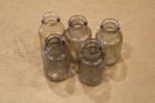 Antique Small Bottles Cork Top Clear Glass Home Decor Collectible 2 x4  Lot Of 5