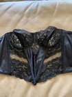 Vintage Christian Dior Black Lace Bustier Corset Merry Widow 36c 
