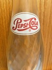 Vintage Pepsi-cola 12oz  Soda Bottle With Swirl Glass Body 9 1 2  Tall 2165