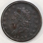 1808 1c S-277 Classic Head Large Cent Anacs Vf 20 Details Corroded Tooled