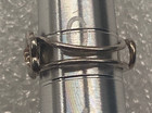 Vintage Sterling Silver Baby Infant Ring Floral Setting Clear Stone Mid-century