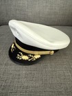 Vintage Superior Fire Dept Chief Officer Dress Cap 7 3 8 Gold Fd