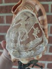 1920 s Antique vintage Italian Hand Carved Cameo Shell Lamp Works
