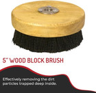 Hi-tech 5    Wood Block Brush     Carpet   Upholstery Shampoo Tool For Rotary Buffer