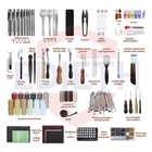588pcs Leather Craft Tool Kit With Handbag     Carving  Punching   Stamping Set