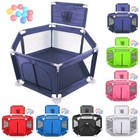 Baby Kids Playpen Fence Safety Foldable Activity Center Play Yard Oxford 10 Ball
