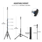 Neewer 71  Phone Tripod Stand With Reversible Legs    Flexible Arm    360   Ball Head