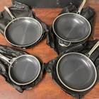 Hexclad Hybrid 7-piece Cookware Fry Pan Set 8     10     12    Inch W  Lids   12    Wok