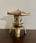 Mid Century Vintage Chinoiserie Japanese Brass Pagoda Lantern 
