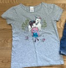 Girl s Gymboree   Old Navy Outfit Size 7 - Girl W unicorn Top W jean Shorts Euc
