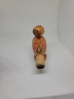 Vintage Hand Carved And Hand Painted Folk Art Bird Wooden Whistle 