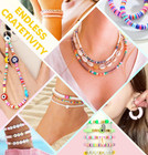 4500 Clay Beads Bracelet Making Kit For Kids Diy Jewelry Charms Letter Craft Set