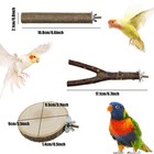 Allazone 3 Style Natural Wood Bird Perches For Parrot  18 Pcs Natural Wooden    