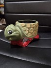 Vintage Ceramic Turtle Planter  Kitschy 1978 Mid-century Retro 11     5  X 6 