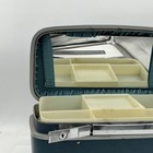 Vintage Samsonite Horizon Blue Train Cosmetic Case Hard Luggage W  Tray  Mirror