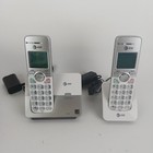 At t Silver 2 Handset Cordless System With Caller Id call Waiting Model El-51203
