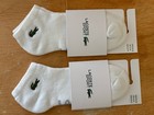 New Lacoste Sport White Low Cut Socks Unisex Size 6 5 - 9   c21-7 