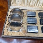 Gk Webster Cigar Smoking Set 6 Ashtrays Matchbox Holders Sterling Silver