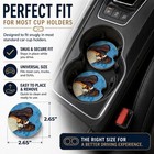 Caroline s Treasures Blue Papillon Set Of 2 Cup Holder Car Coasters Lh9390bucarc