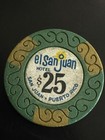  25 El San Juan Puerto Rico Casino Chip Yellow Markings Scroll