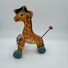 Vtg Rare Excellent Condition Jingle Giraffe Fisher Price Toys No  472 Pull Toy