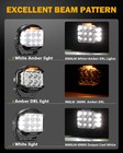 Auxbeam 5 inch Side Shooter Led Work Driving Light Spot Pods Drl   Amber Covers