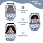 Baby Car Seat Cover For Girl Boy  Infant Carseat Canopy With Mesh Window