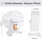 8 5  Silent Hamster Exercise Wheel For Small Pets With Stable Stand  Clear