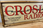 Antique Style Wood Crosley Radio Advertising Home Decor Sign 6x24 Plus Frame