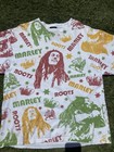 Vintage 2000s Y2k Bob Marley  Zion All Over Print Graphic T-shirt Mens Size Xl