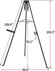 600lbs Tripod Game Hoist Deer Hanger  3 Point Design Deer Hunting Skinning Rack
