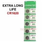 5 Pcs Cr1620 Lithium Battery 3v Button Cell Watches Pagers Calculators Long Life