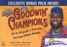 2021 Upper Deck Goodwin Champions Exclusive Factory Sealed 20 Box Blaster Case 