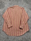 Vtg Gant Shirt Men 16 5-34 Pastel Fair Isle Striped Western Band Collar 70s 80s