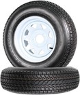 2 Pack St205 75d14 Tires 5 Lug On 4 5  Trailer Tires 14  Rims Load Range C Us