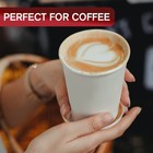 White Disposable Paper Coffee Cups With Lids  pack Of 100-12 Oz  For Hot Beve   