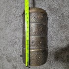 Antique Brass   Silver Plated Tiffin Lunch Box     4 Tier Handcrafted Indian persi