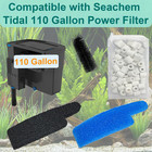 9 Pcs Aquarium Media Kit Compatible With Seachem Tidal 110 Gallon  400 Liters 