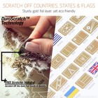 Scratch Off World Map With 196 Country Flags 24  X 17  Frameable Travel Map W   
