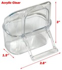 4 Of Clear Plastic Feeder Water Seed Hook Cup For Spring Lock Door Bird Cage