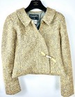 Chanel Vintage 2000 Yellow Gold Tweed Jacket 34 36 2 4 Coat Top Cc Logo Y2k S M