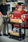 Rubbermaid Heavy-duty 2-shelf Utility Cart Tpr Casters 26w X 55d X 33 25h Black